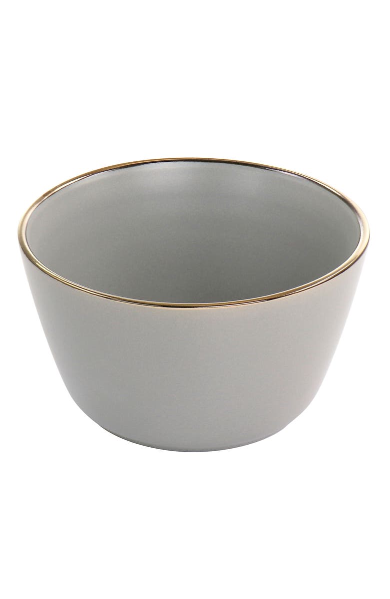 Elama Louis 16 Piece Stoneware Dinnerware Set, Alternate, color, Grey