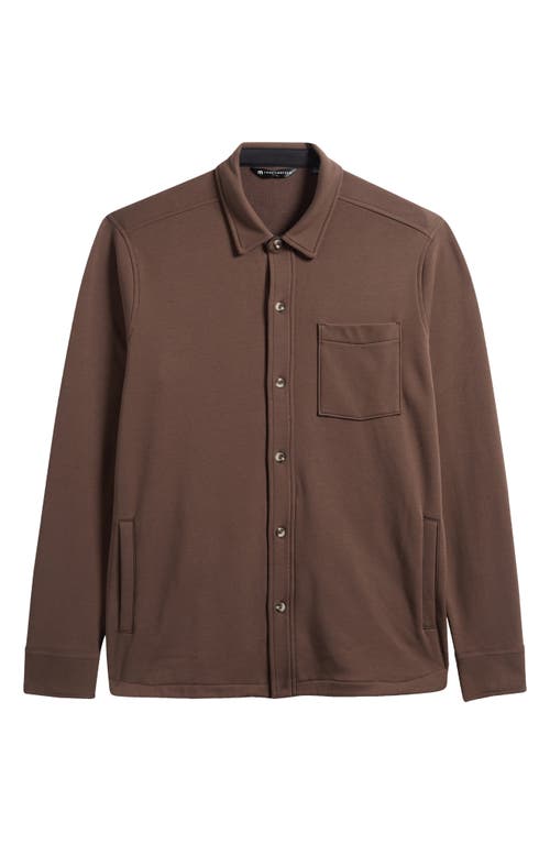 Travismathew Cloud Shirt Jacket In Chocolate