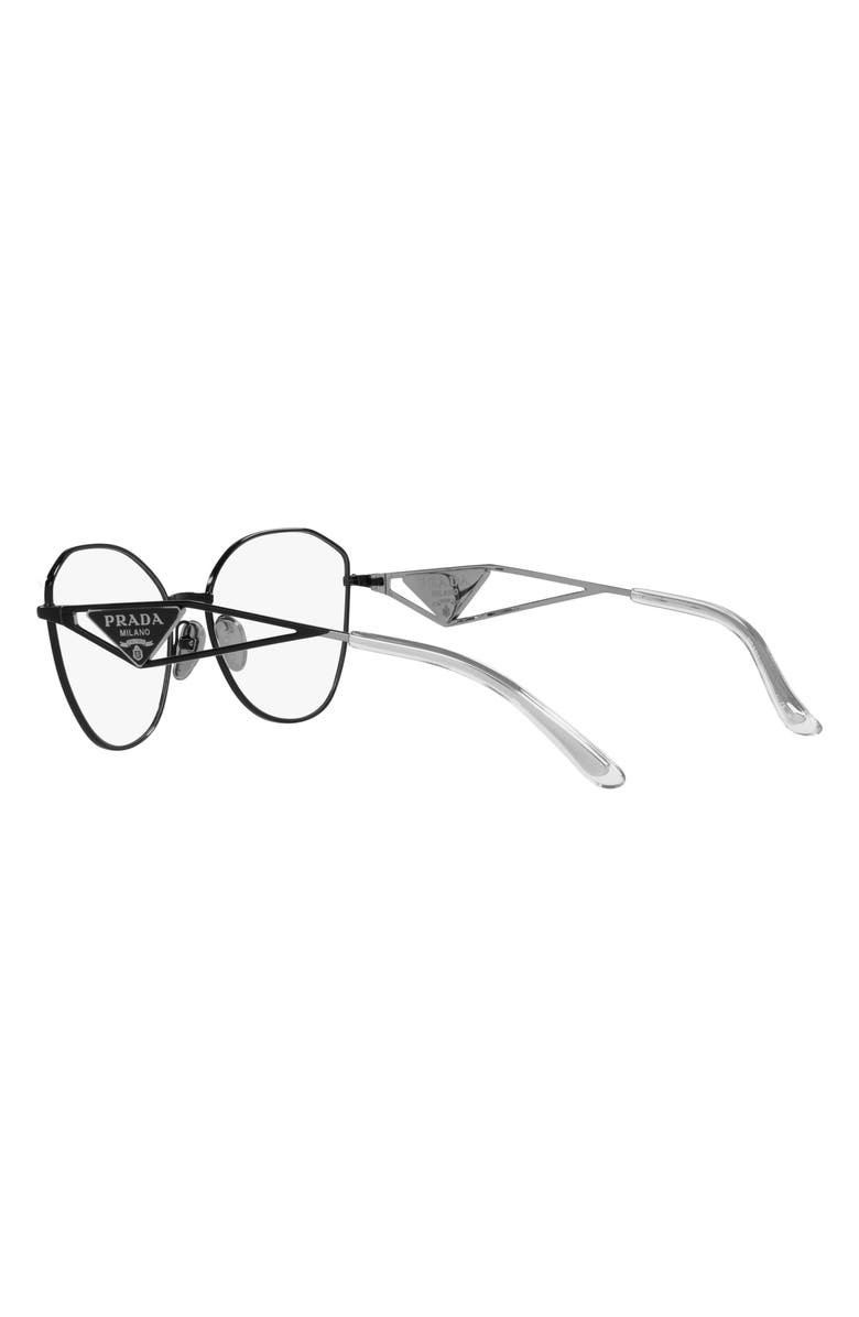 Prada 54mm Round Optical Glasses, Alternate, color, 