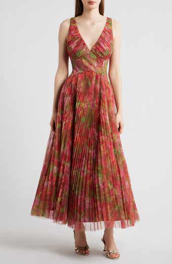 Eliana Floral Pleated Gown