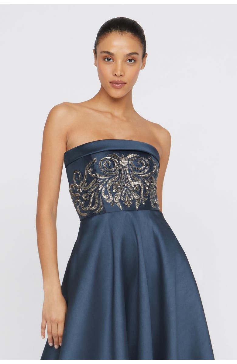 Theia Paloma Mikado A-Line Gown, Alternate, color, 