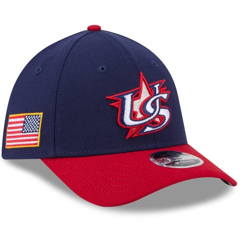 Men's New Era  Navy/Red USA Baseball 2026 World Baseball Classic M-Crown 39THIRTY Flex Hat