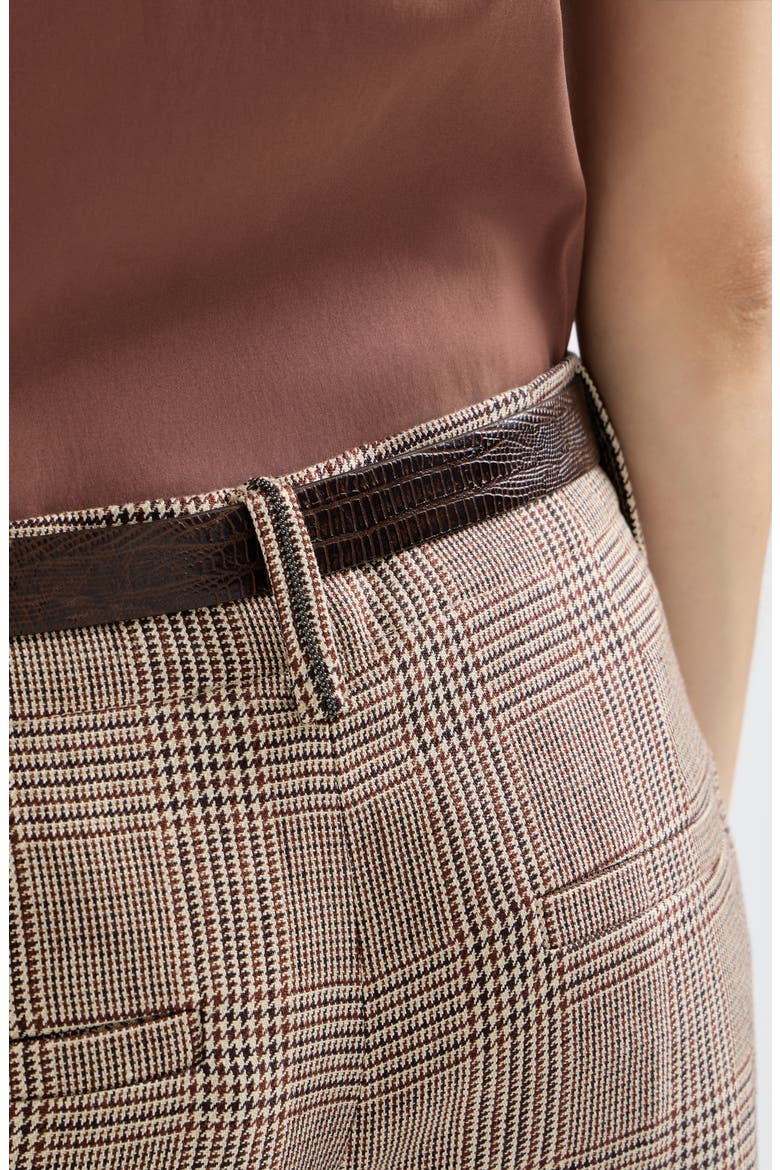 Square cigarette trousers, Alternate, color, Light Brown