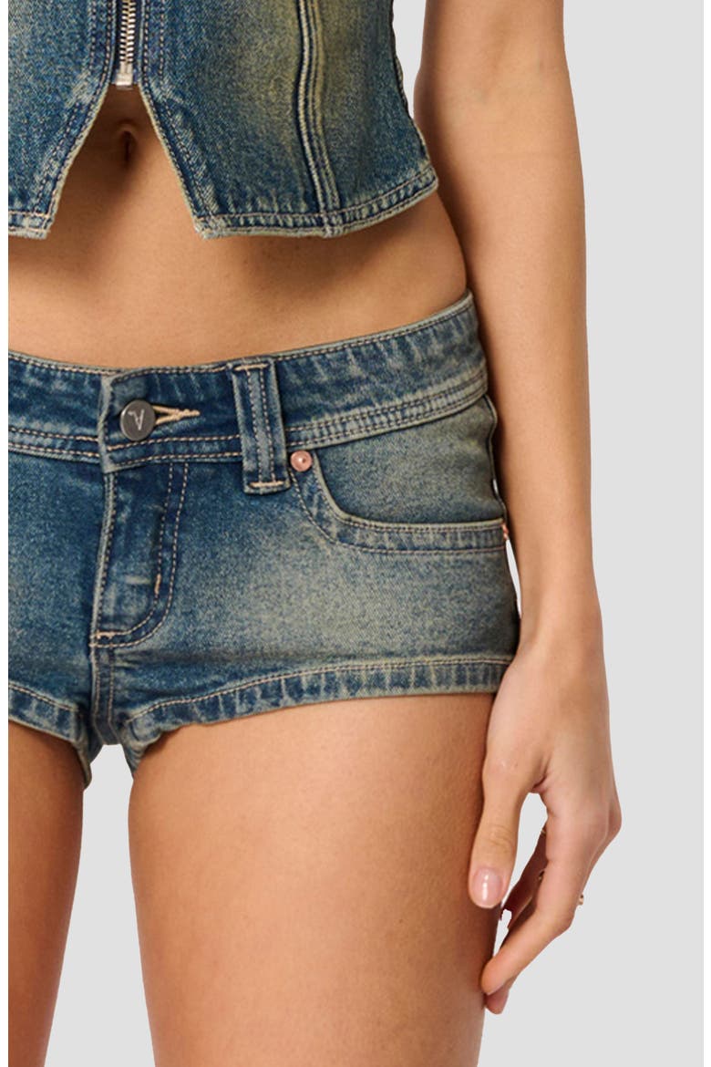 Denim Mini Shorts, Alternate, color, ZAHLI