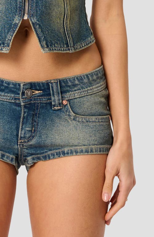 Abrand Denim Mini Shorts In Blue