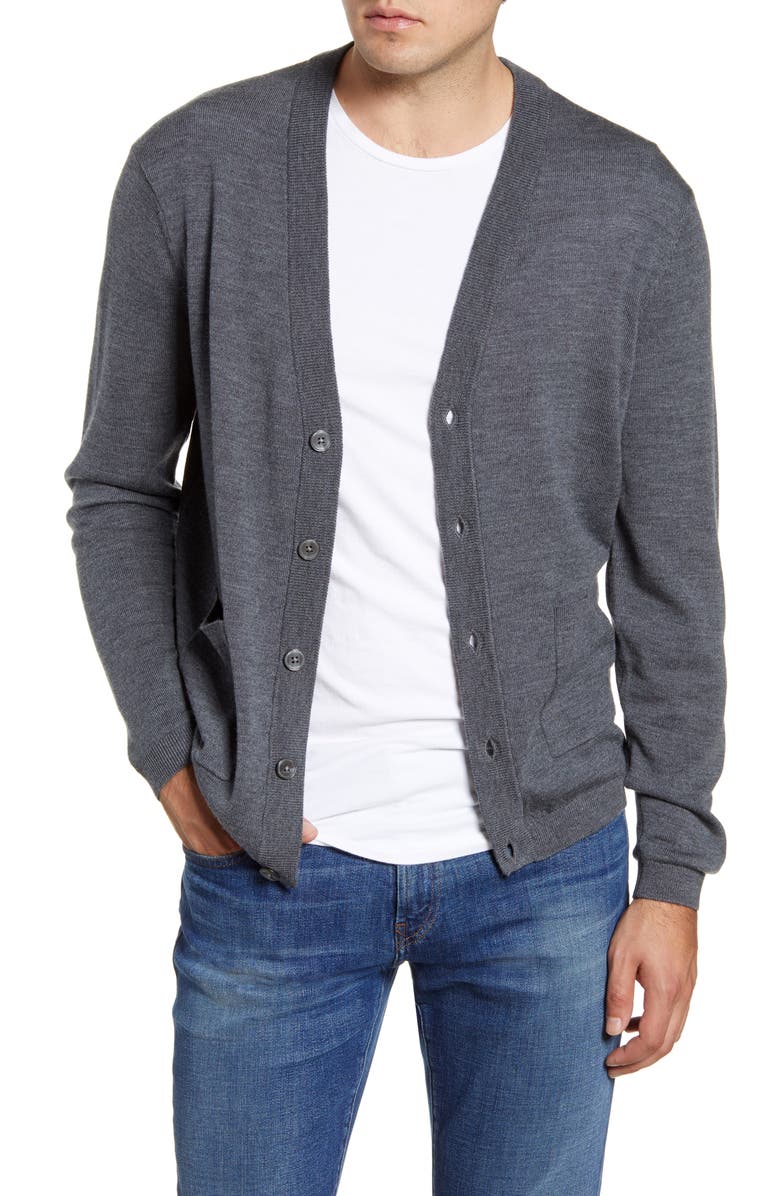 Bonobos Slim Fit Wool Cardigan Sweater, Main, color, 