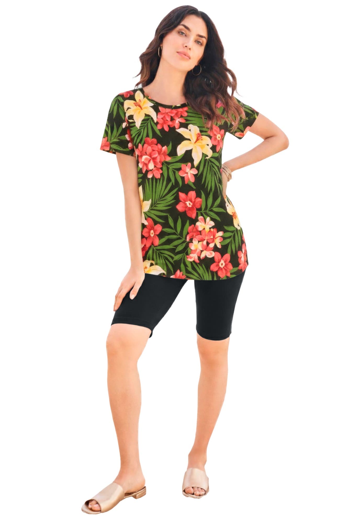 BLACK TROPICAL FLORAL