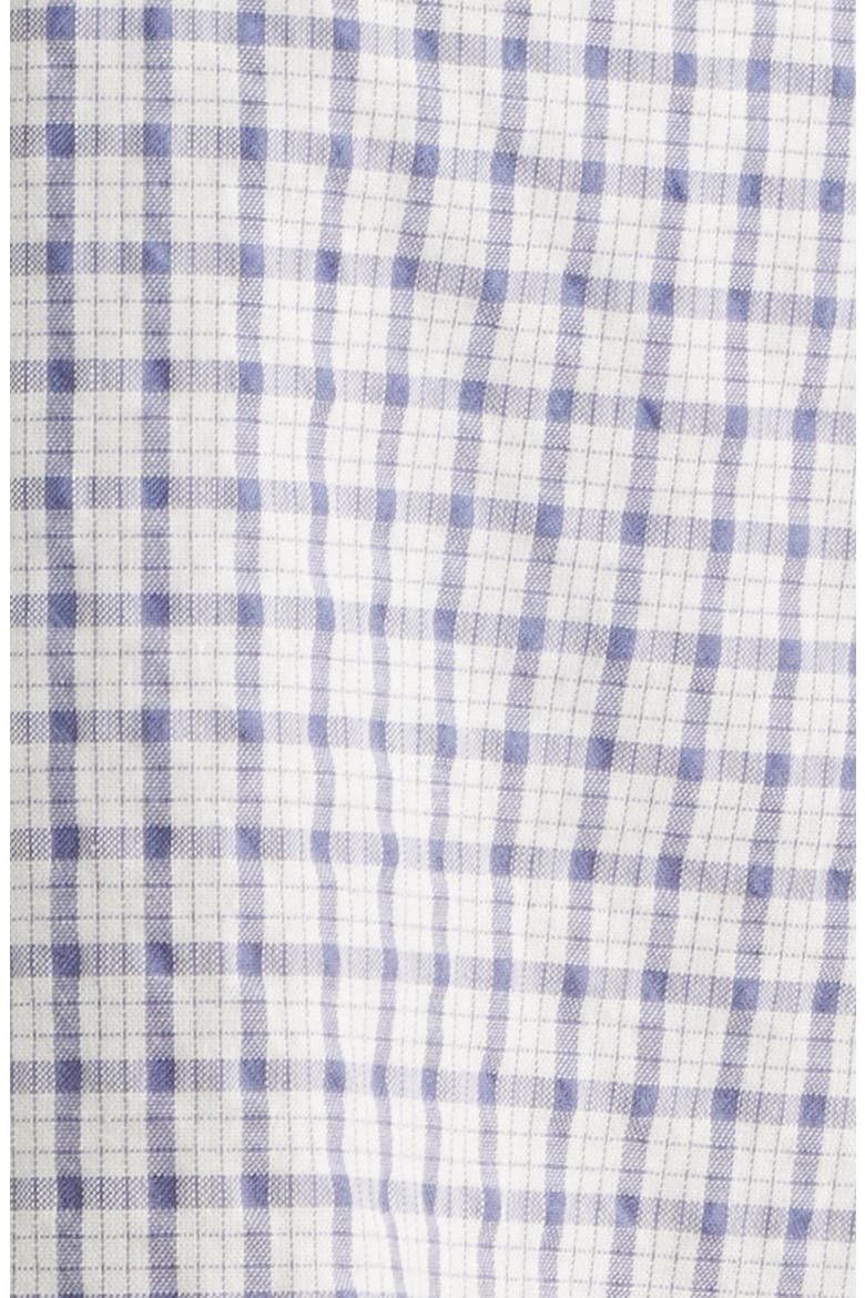 Contrast Collar Short Sleeve Button-Up Shirt, Alternate, color, SUMMER PLAID