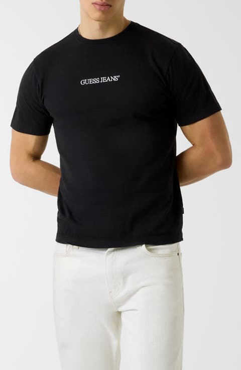 Jacquard Stripe Logo Graphic T-Shirt