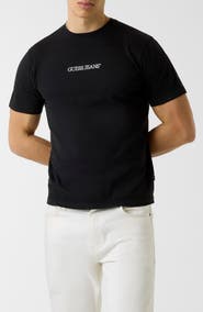 GUESS Jacquard Stripe Logo Graphic T-Shirt