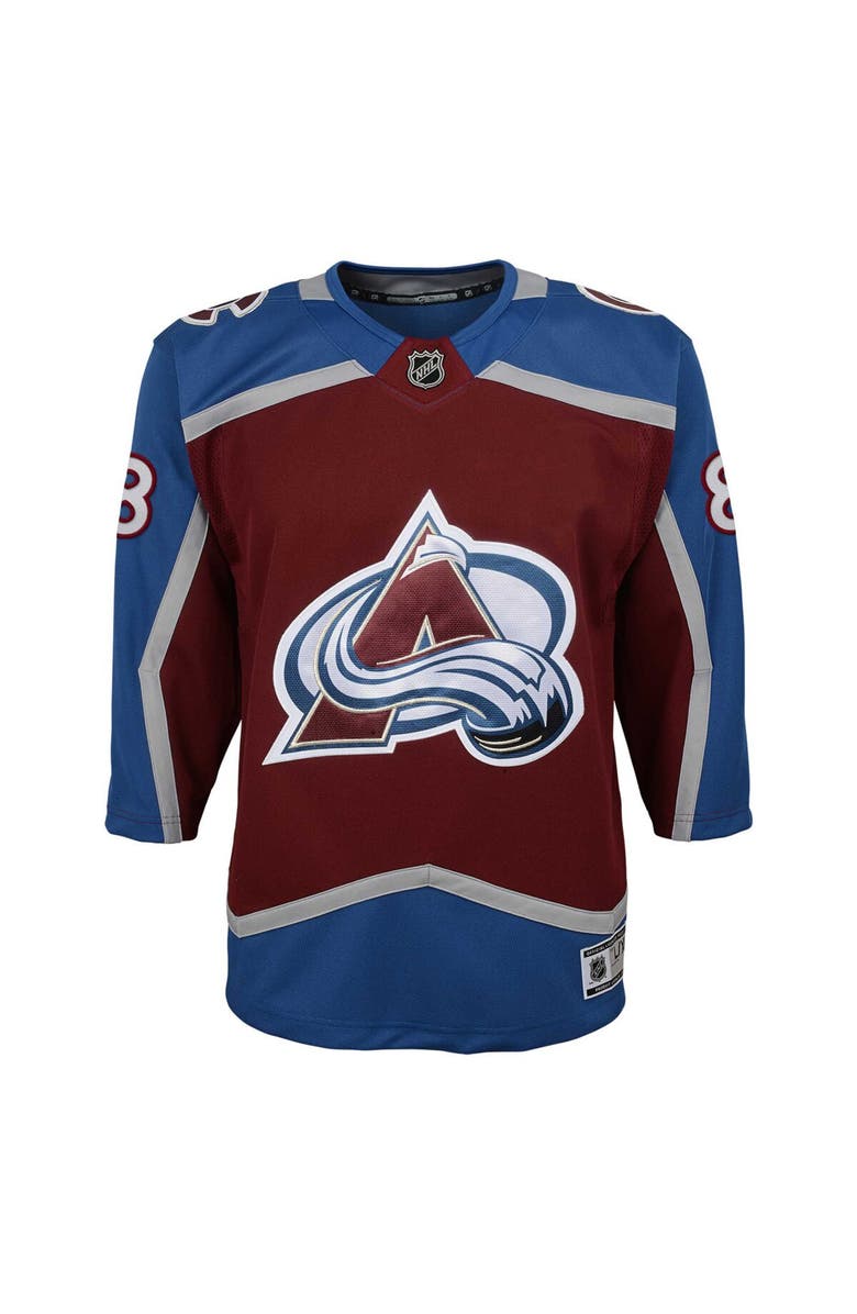 Outerstuff Youth Cale Makar Burgundy Colorado Avalanche Home Premier Player Jersey, Alternate, color, 