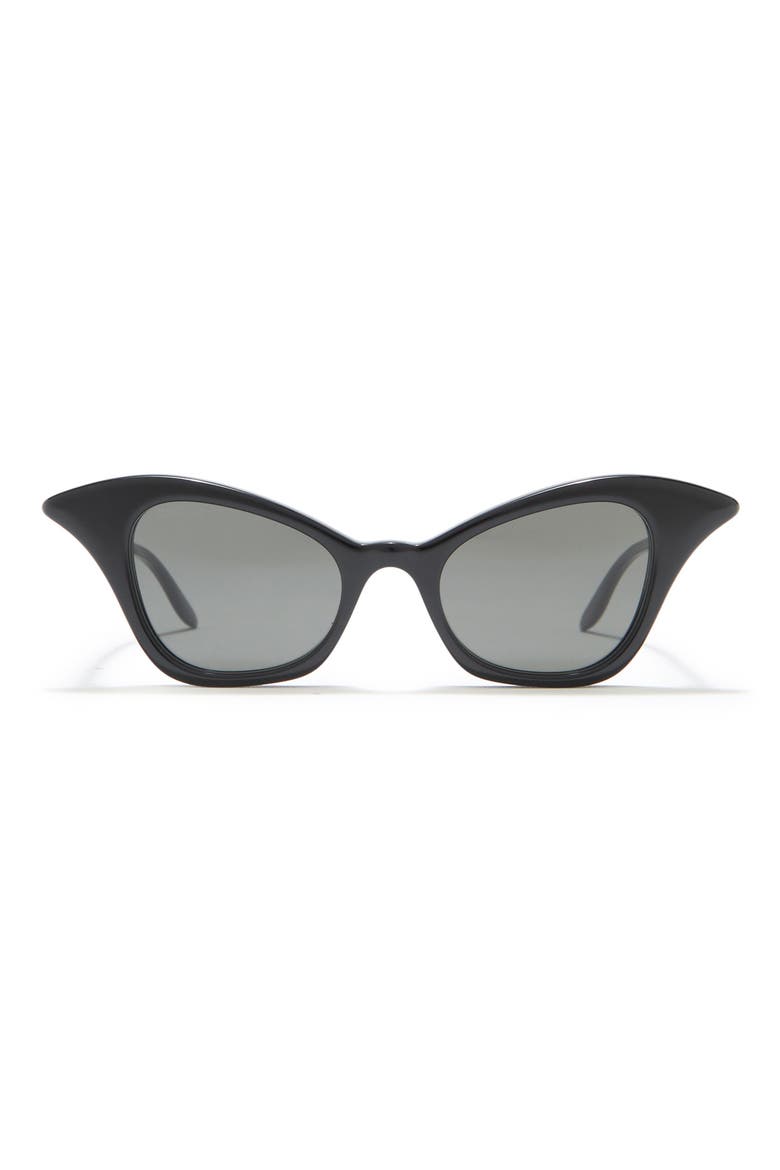 47mm Cat Eye Sunglasses, Main, color, BLACK
