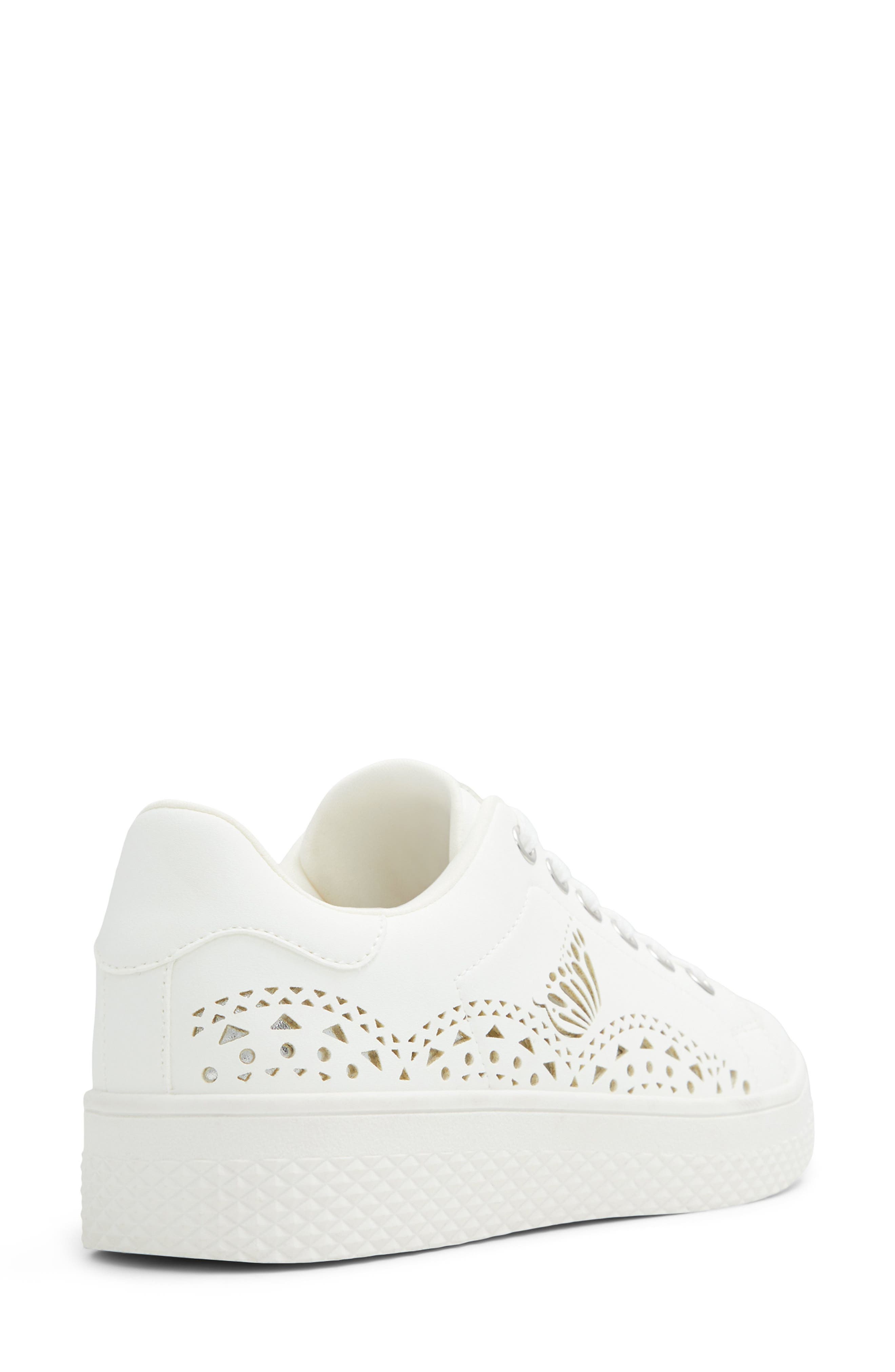 Call It Spring By Aldo Kalinaa Laser Cut Sneaker, Alternate, color, White