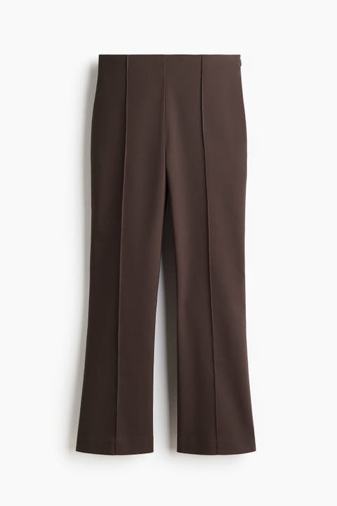 Flared Crease-front Trousers