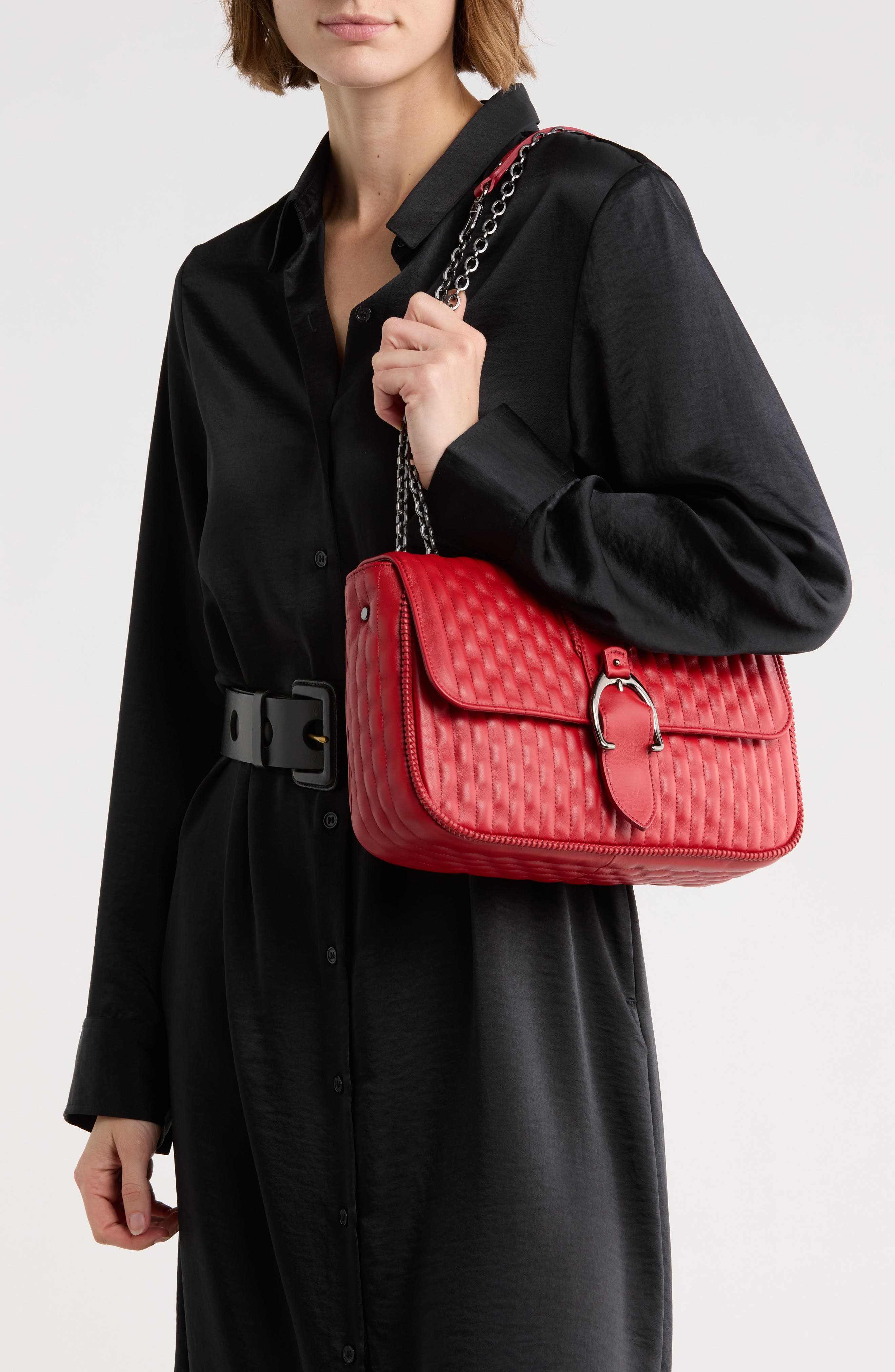 Longchamp Amazone Medium Quilted Leather Crossbody Bag, Alternate, color, 