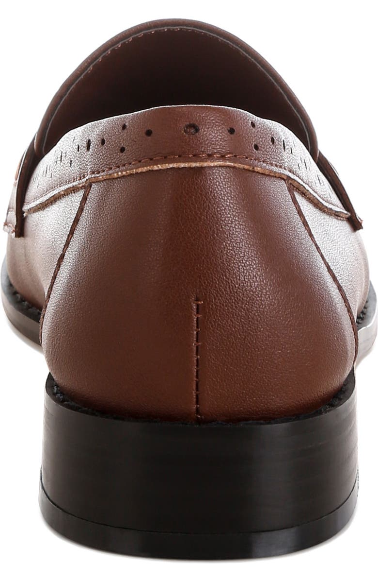Rag & Co Clotilda Brogue Penny Loafer, Alternate, color, Brown
