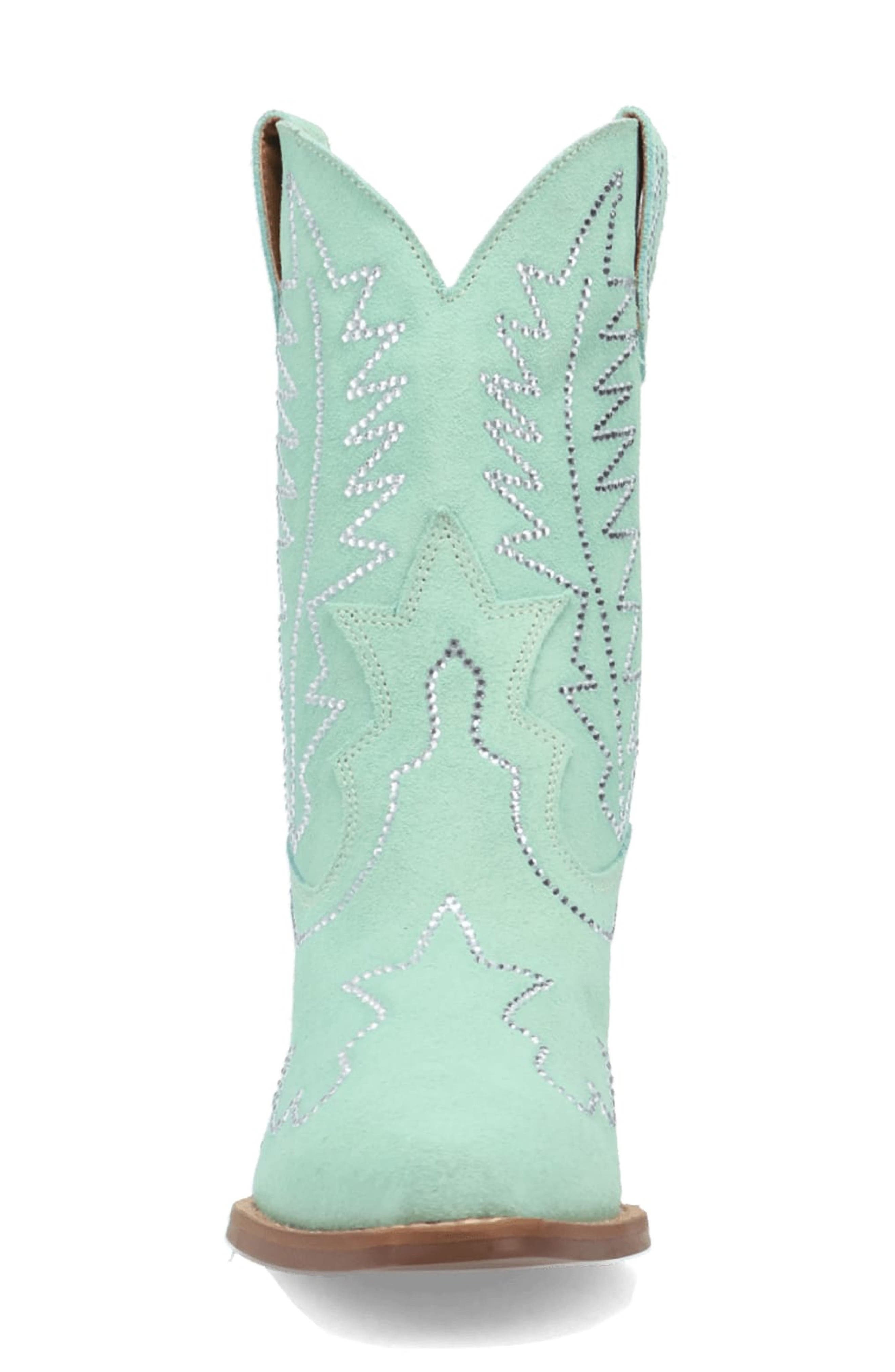Tiny Pony Rhinestone Western Boot, Alternate, color, MINT