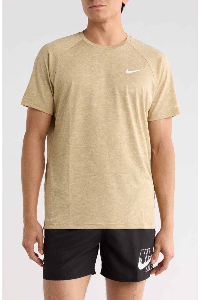 Heathered Hydroguard Swim T-Shirt, Main, color, PARACHUTE BEIGE