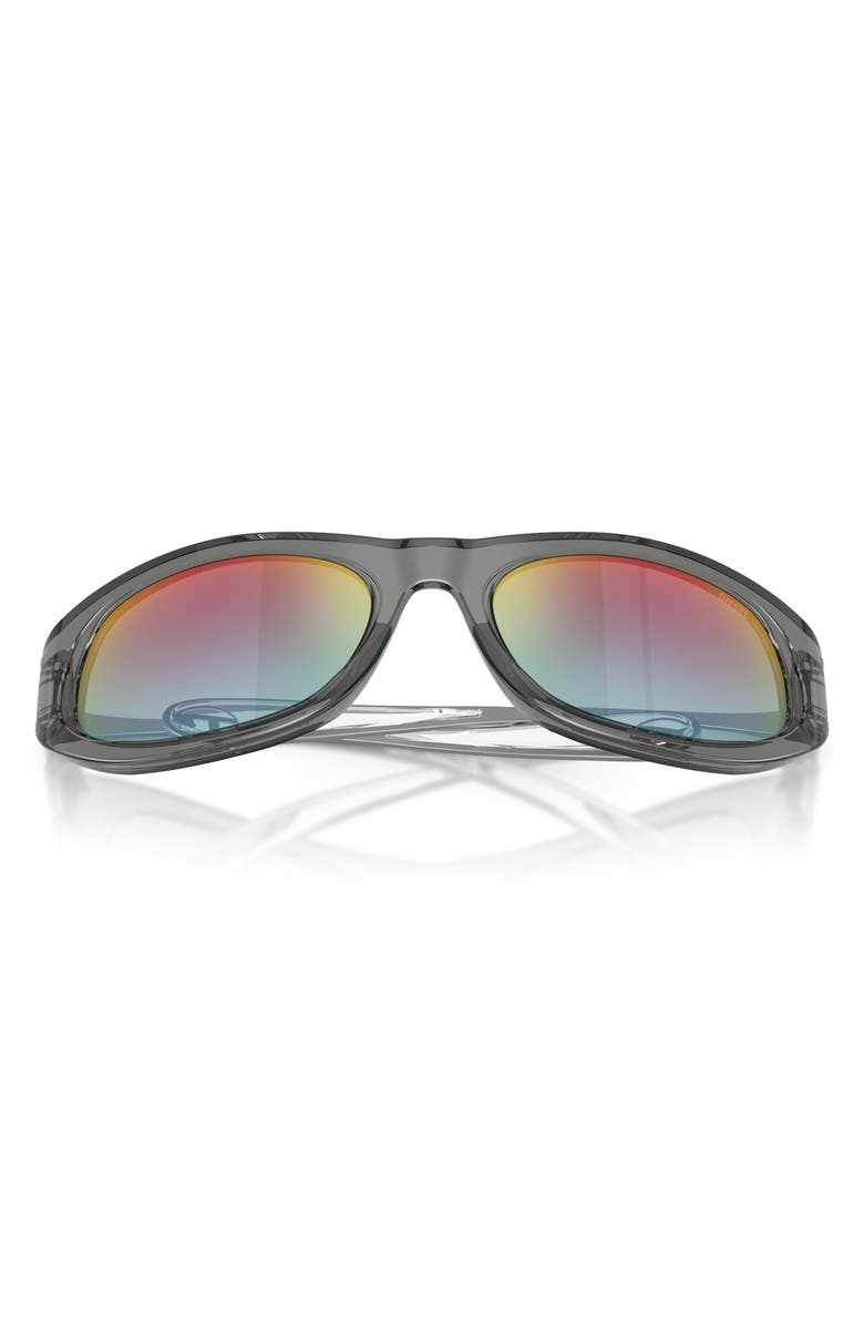 DIESEL<sup>®</sup> DL2007U 57mm Gradient Cat Eye Sunglasses, Alternate, color, Transparent Grey / Green Brown