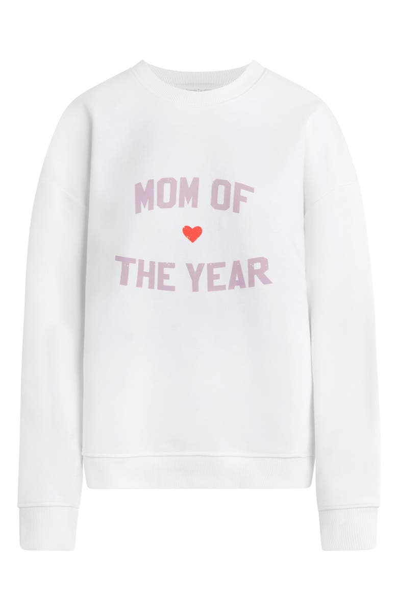 Favorite Daughter Mom of the Year Cotton Sweatshirt, Main, color, White W/ Wisteria