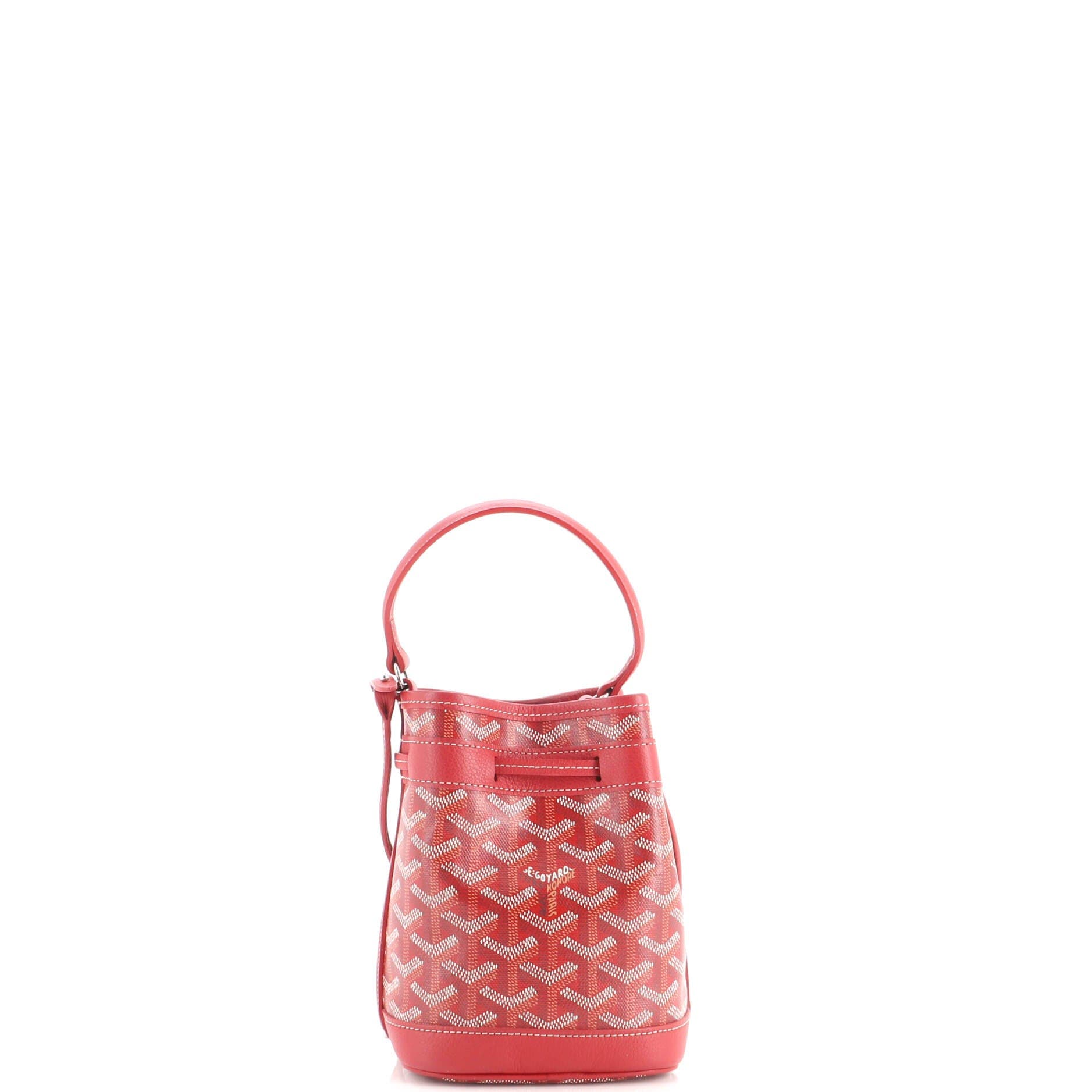 Petit Flot Bucket Bag Coated Canvas Mini, Alternate, color, Red