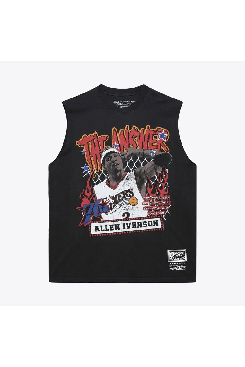 Men's Mitchell & Ness Allen Iverson Black Philadelphia 76ers Best in Class Tank Top, Main, color, Black