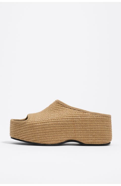 Raffia Platform Sandal