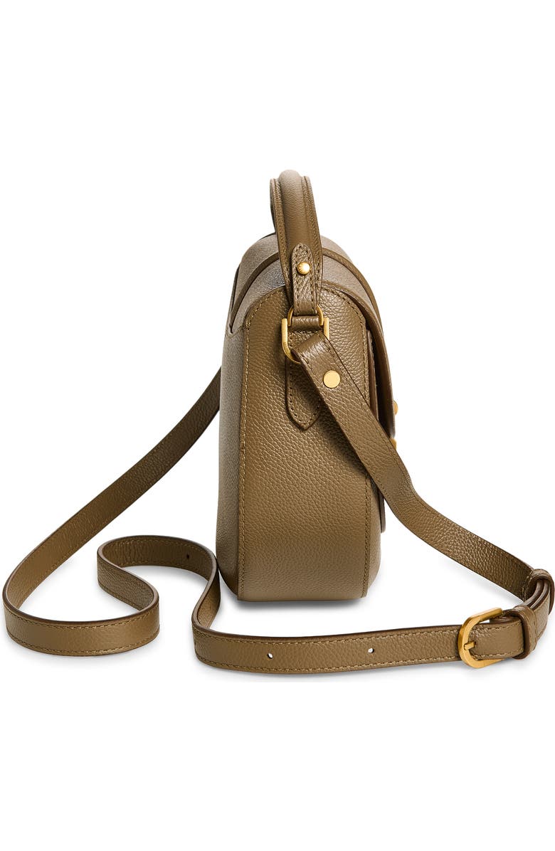 DeMellier Siena Leather Saddle Crossbody Bag, Alternate, color, Dark Taupe