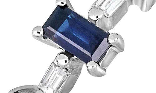 Bony Levy El Mar 18k White Gold Sapphire & Diamond Stackable Ring In Metallic