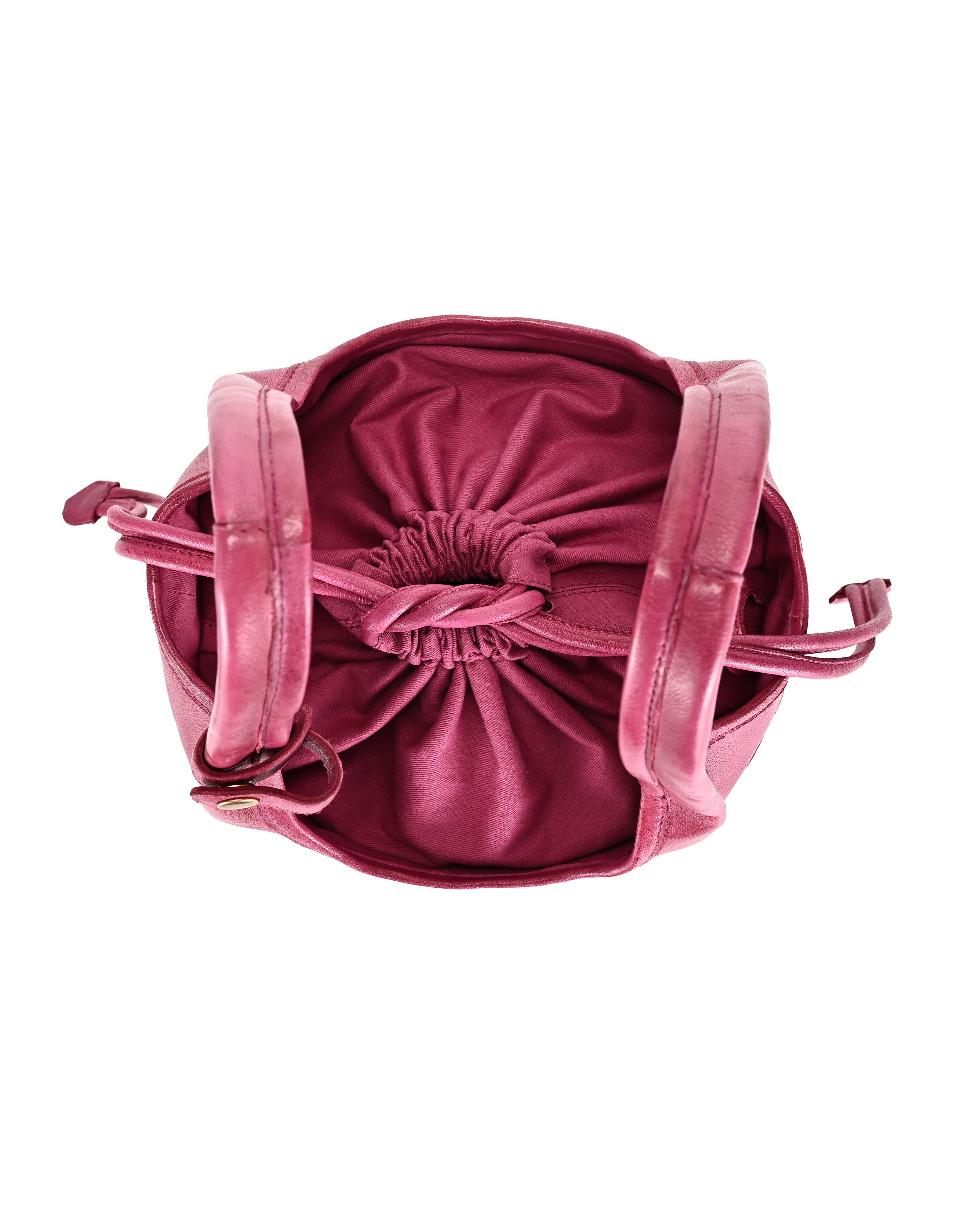 OLD TREND Lily Small Handwoven Everyday Leather Tote, Alternate, color, Fuchsia