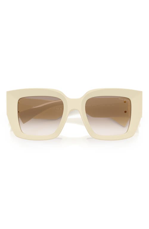 Miu Miu Sonnenbrille Mit Eckigem Gestell In White