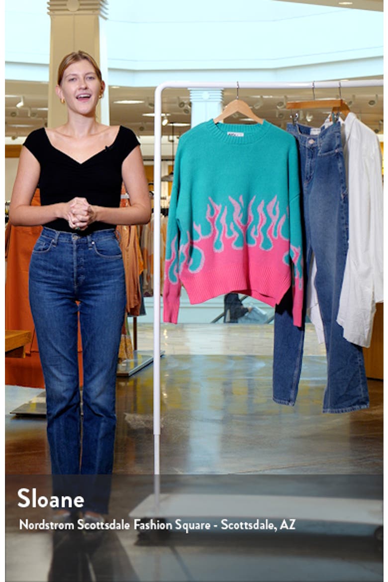 Callie Jacquard Flames Sweater video