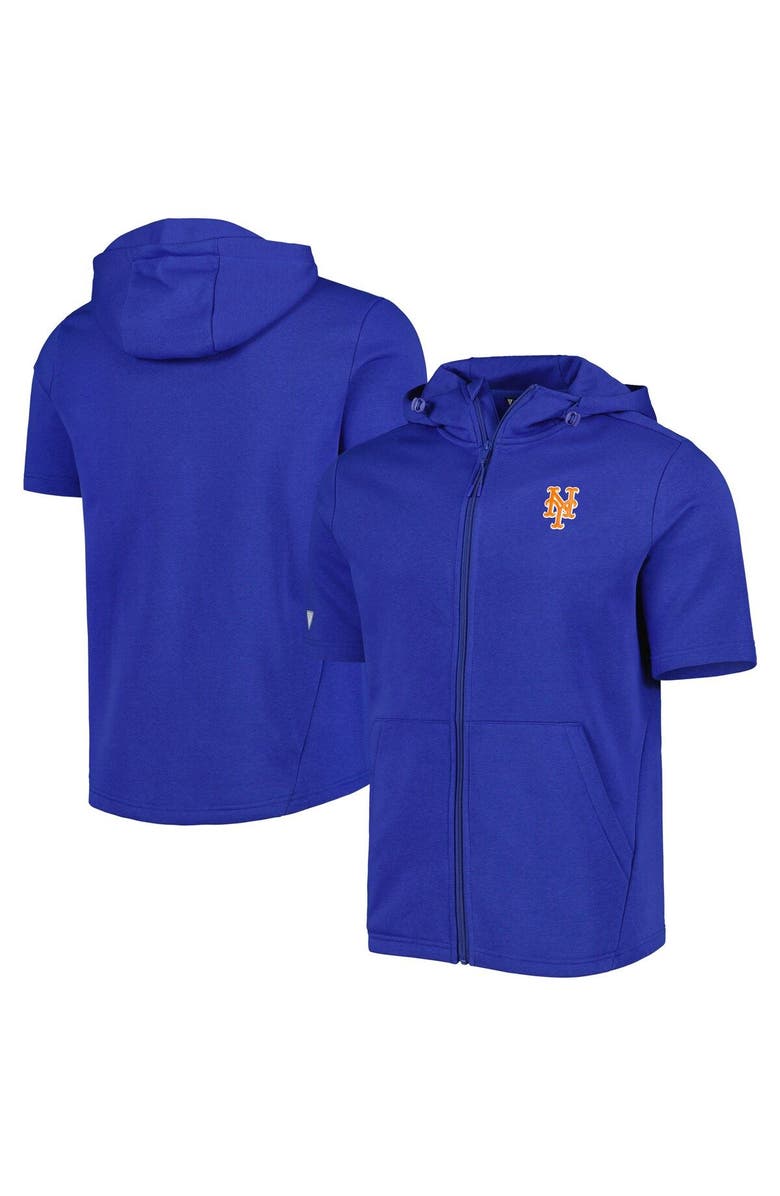 LEVELWEAR Men's Levelwear Royal New York Mets Recruit Full-Zip Short Sleeve Hoodie, Main, color, Royal