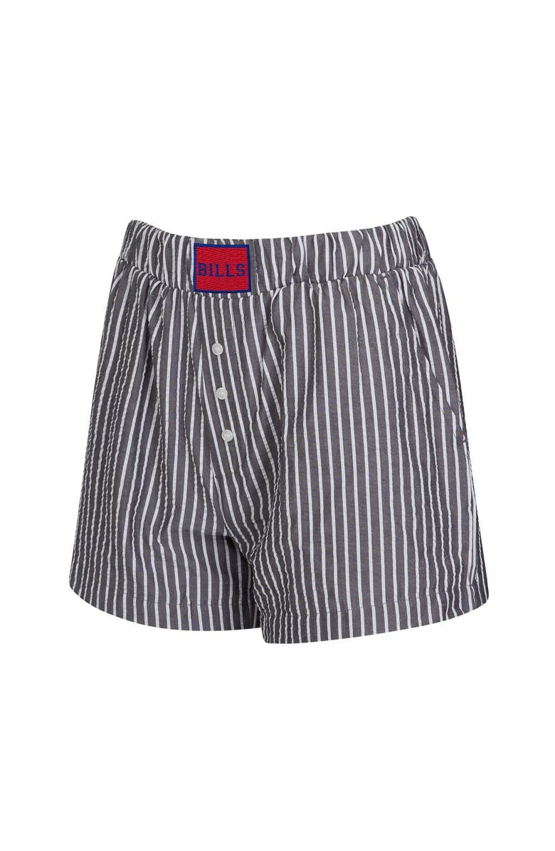 CONCEPTS SPORT Women
s Concepts Sport Charcoal Buffalo Bills Two-Pack Stripes and Solids Boxer Shorts Set, Alternate, color, Charcoal