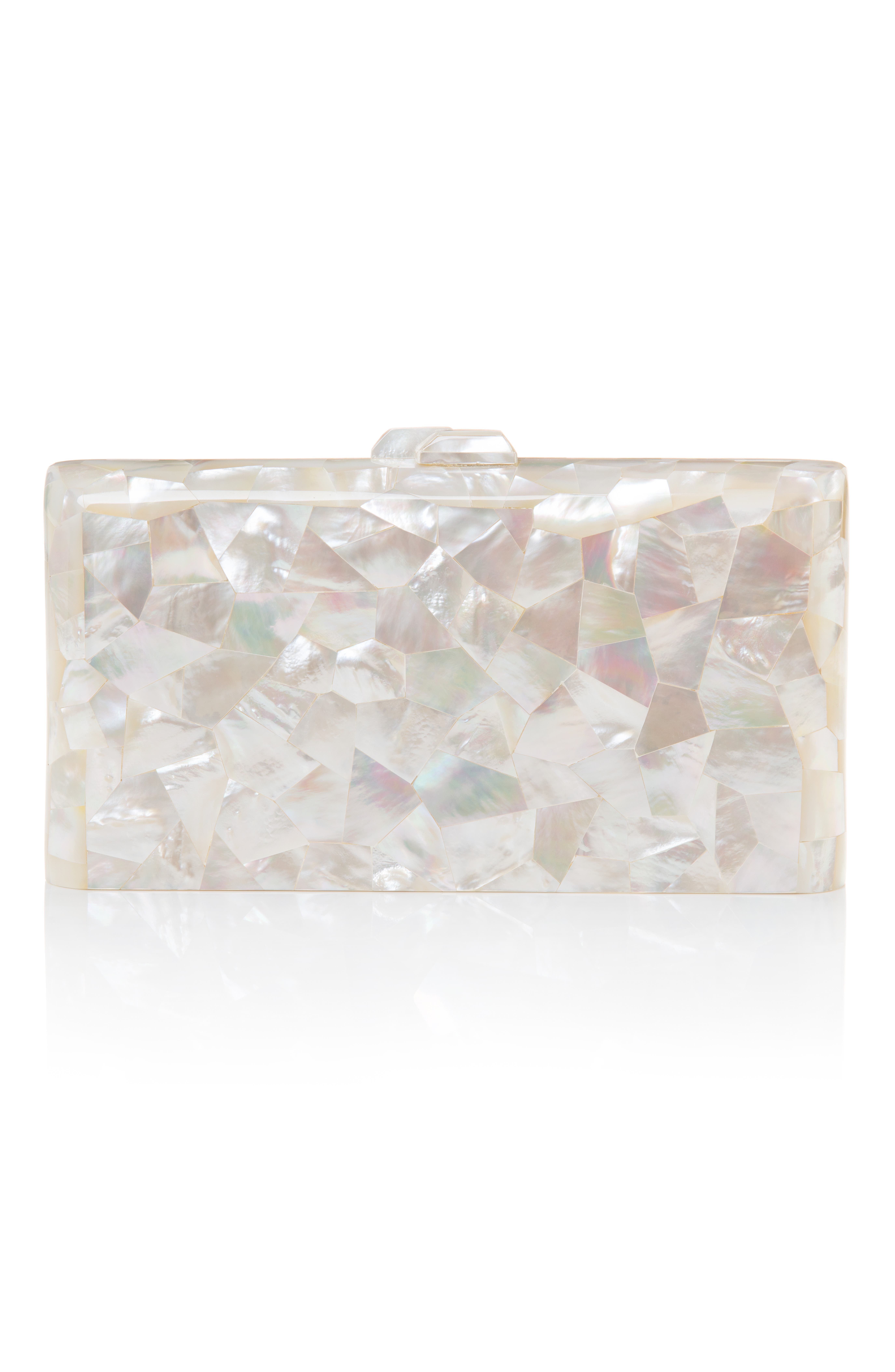 Freya Rose Aphrodite Mother of Pearl Bag Ivory, Main, color, Ivory