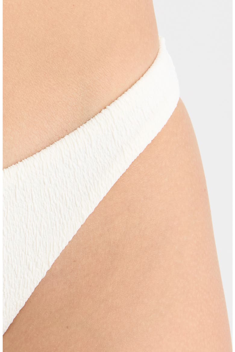 Firenze Crinkle Basic Bikini Bottoms, Alternate, color, WHITE