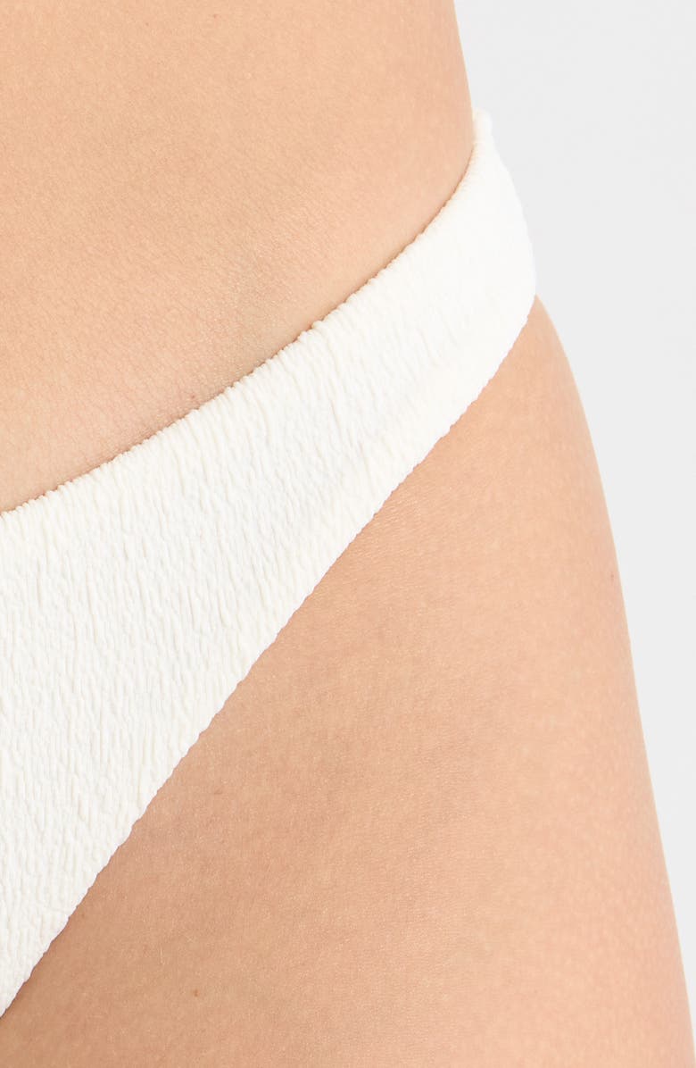 ViX Paula Hermanny Firenze Crinkle Basic Bikini Bottoms, Alternate, color, White