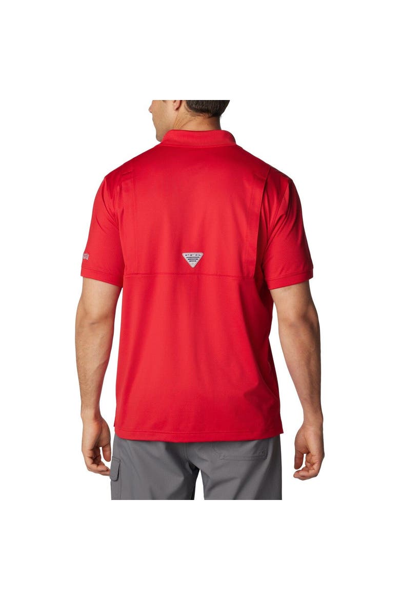 Men's Columbia Scarlet Ohio State Buckeyes PFG Tamiami Omni-Shade Polo, Alternate, color, Scarlet