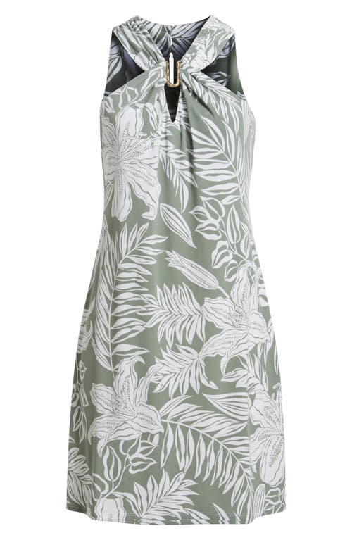 Tommy Bahama Carmela Regal Blooms Halter Minidress In Green
