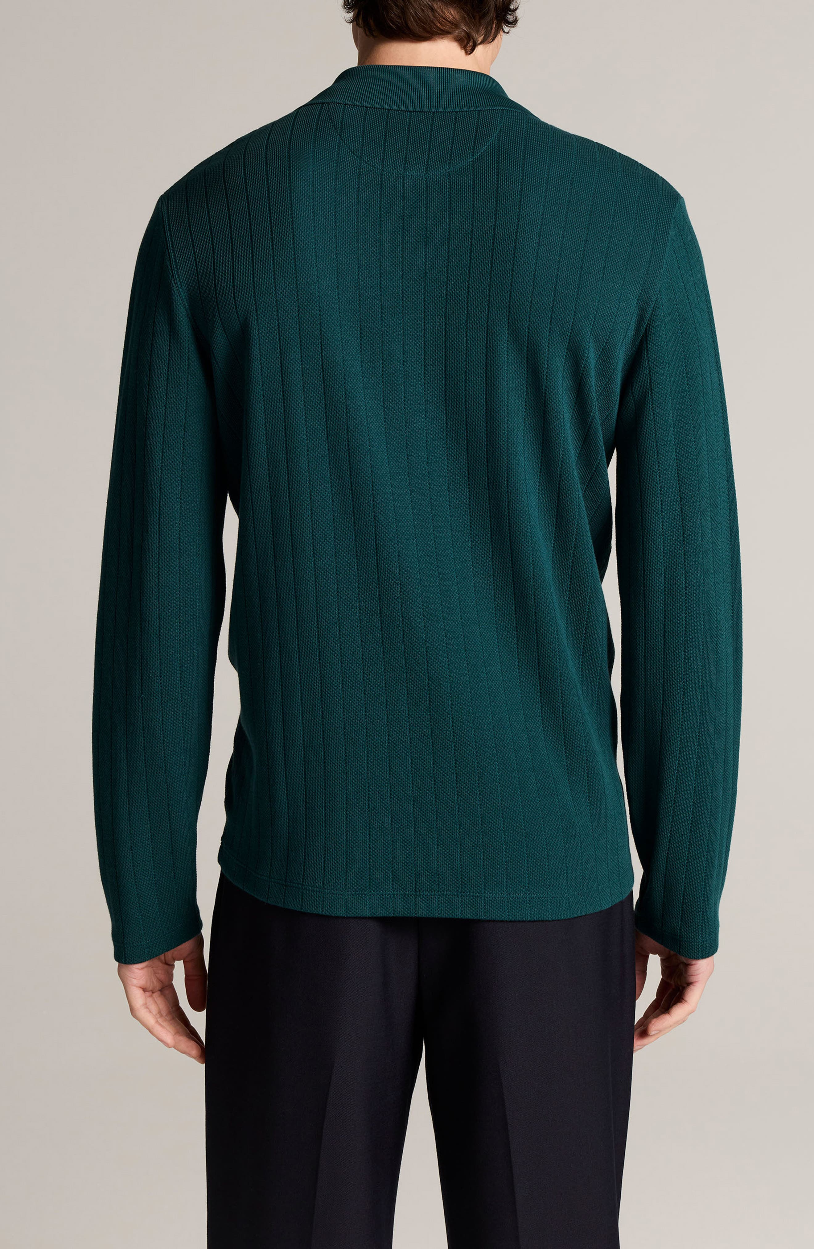 Vince Drop Needle Long Sleeve Johnny Polo (Men) | Nordstrom