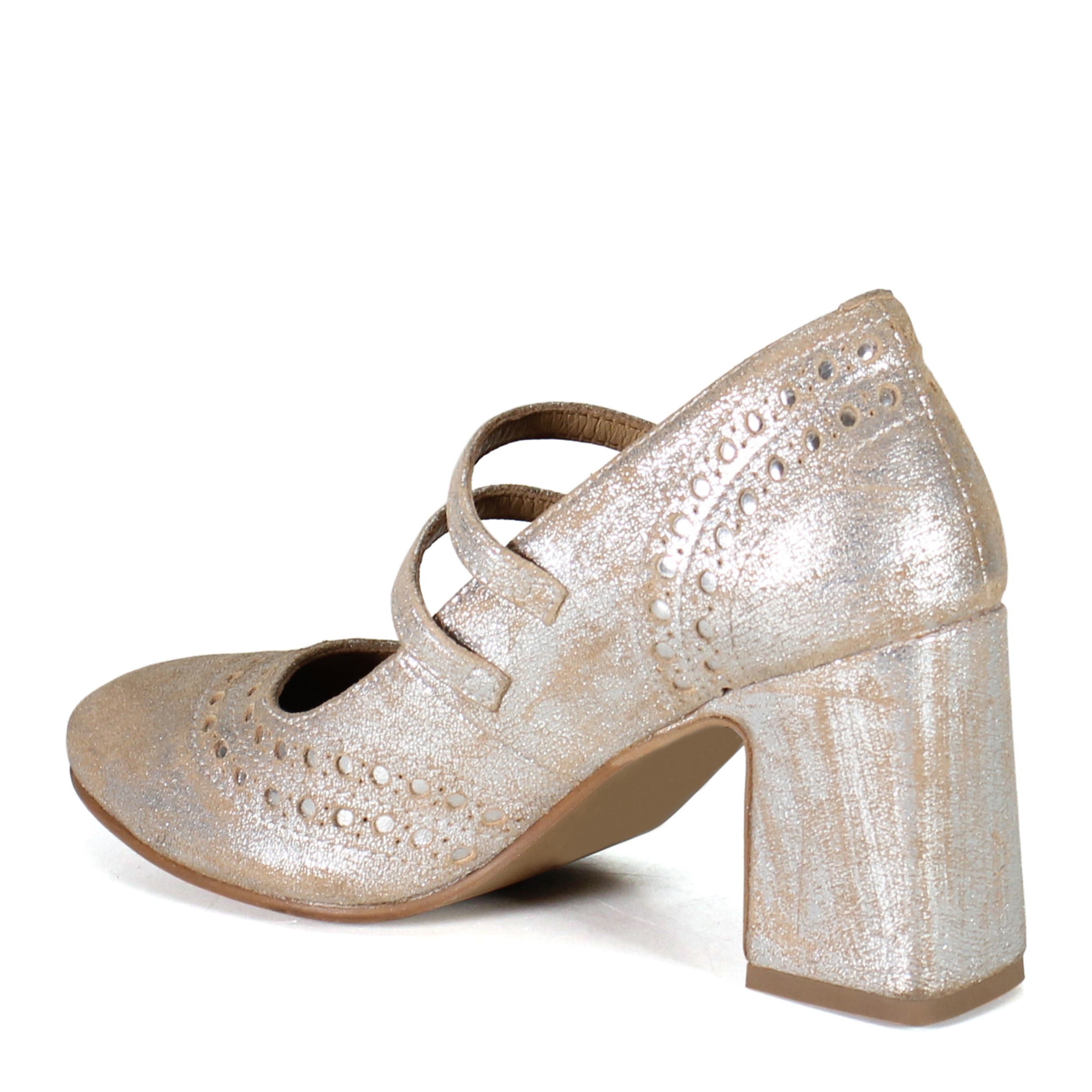 Diba True JET LINER Leather Mary Jane Heel, Alternate, color, Silver