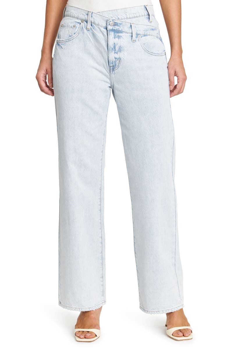 Pistola Bobbie Crossover Waist Wide Leg Jeans, Main, color, 