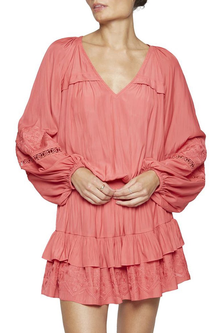 Sabina Long Sleeve Dress, Main, color, SUNSET