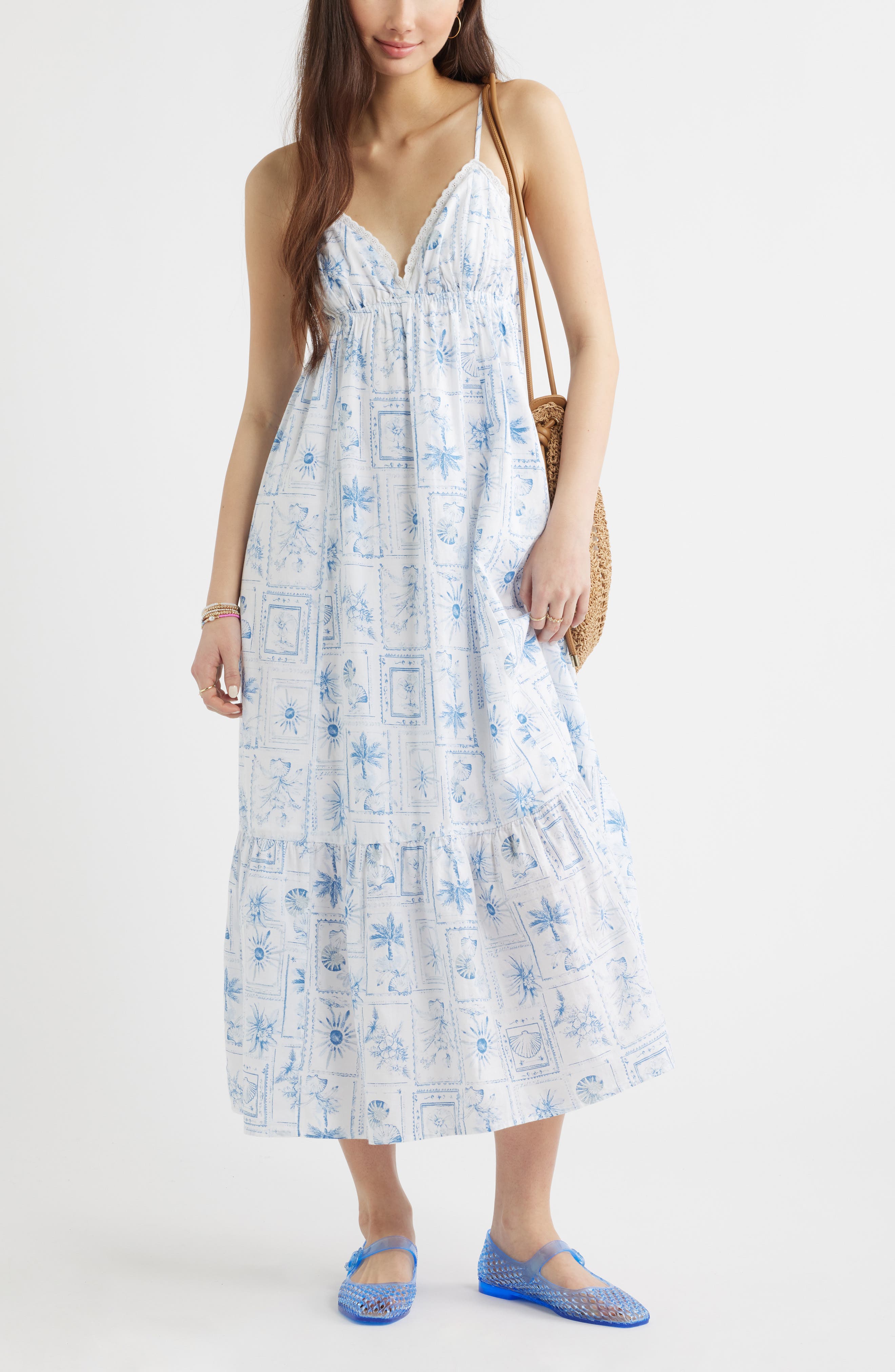 Ruffle Hem Cotton Maxi Dress - image 2
