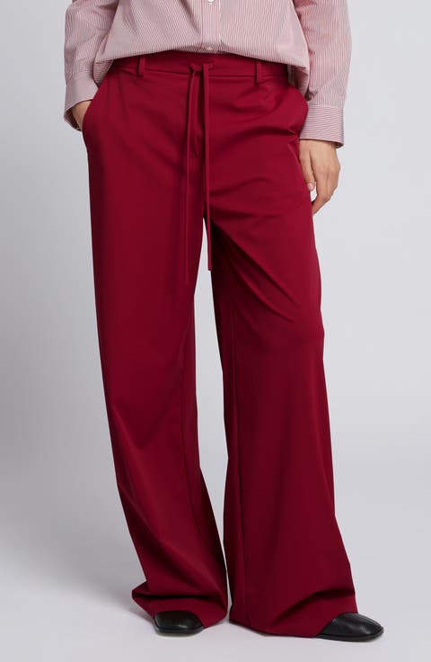 Agoraio Tie Waist Wide Leg Pants