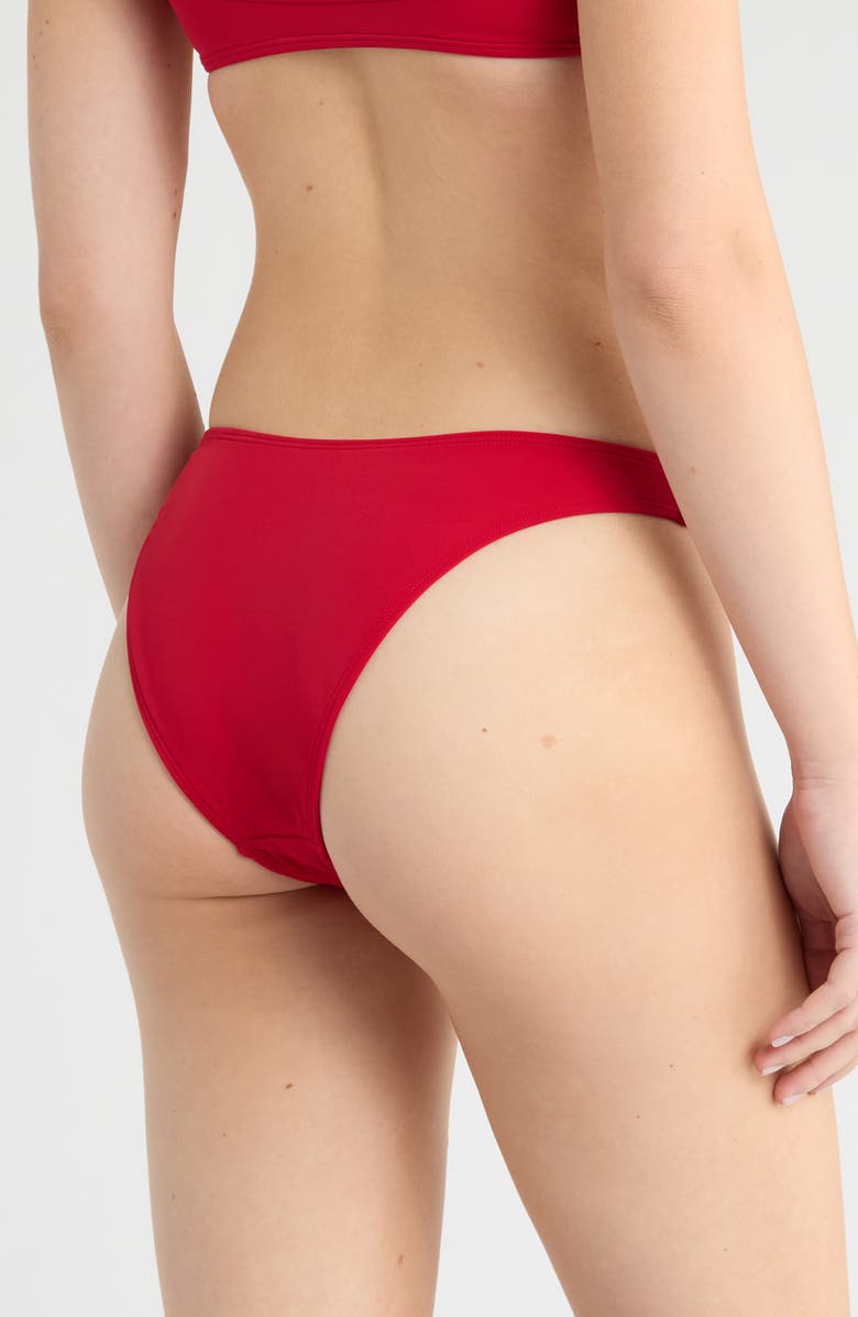 PacSun Venice High-Leg Bikini Bottoms, Alternate, color, Jester Red