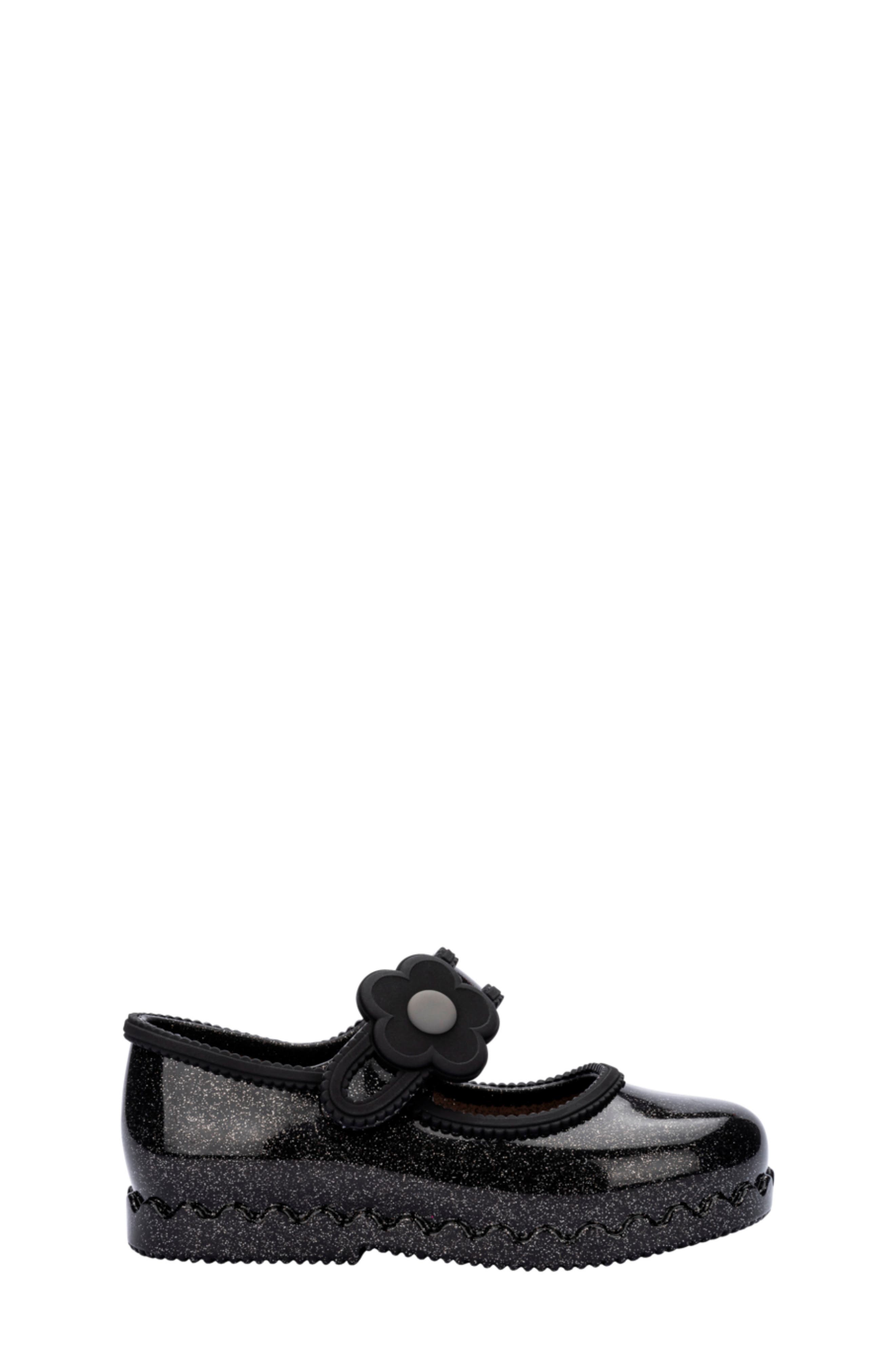 Mini Melissa Hip Ballerina Mary Jane Flat, Alternate, color, Black