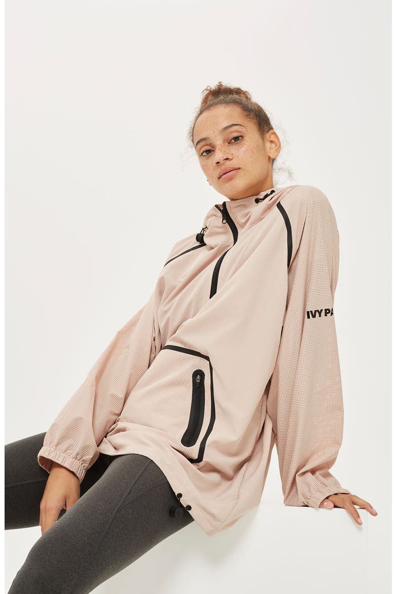 Perforated Pullover Jacket, Alternate, color, DUSTY PINK