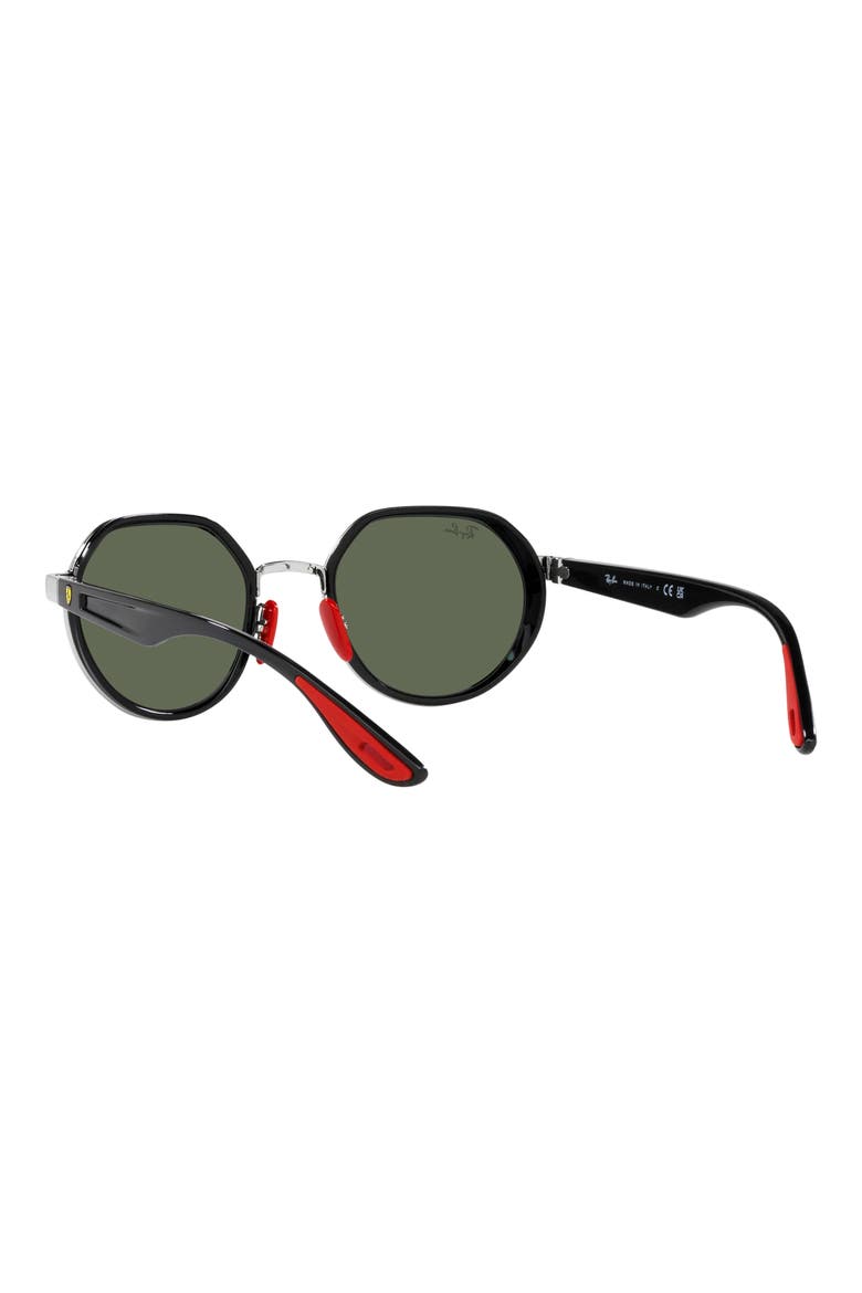 x Scuderia Ferrari 51mm Irregular Sunglasses, Alternate, color, SILVER