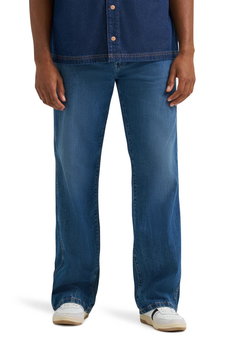 Loose Straight Leg Jeans, Main, color, RETRO BLUE